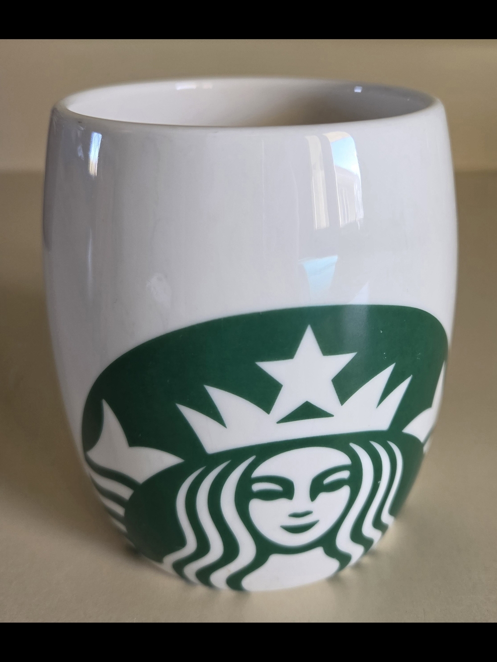 Starbucks White Ceramic Logo Mug with Green Siren